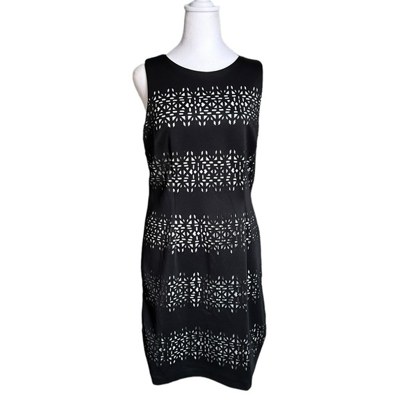 White House Black Market Women’s Sleeveless Textured Cutout Sheath Dress… - Picture 4 of 17